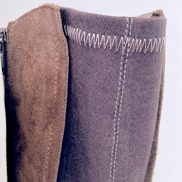 TILLY ROSE brown leather suede knee high Boots SIZE 38 - Picture 8 of 12